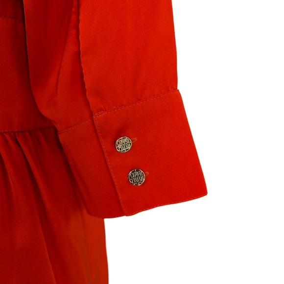 Emily McCarthy Red Satin Audrey Dress Small New With Tag Retro Mod 1960s - Picture 4 of 7